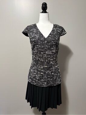 Ted Baker London Lucina Pleated Hem Bouclé Dress